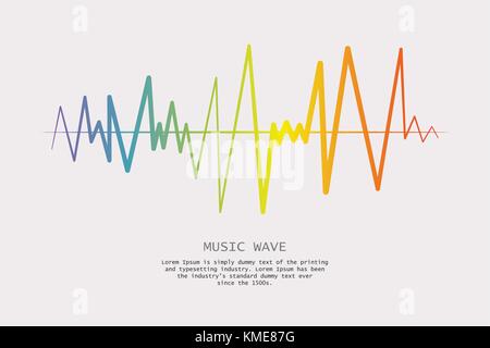 Music wave player logo. Stock Vector