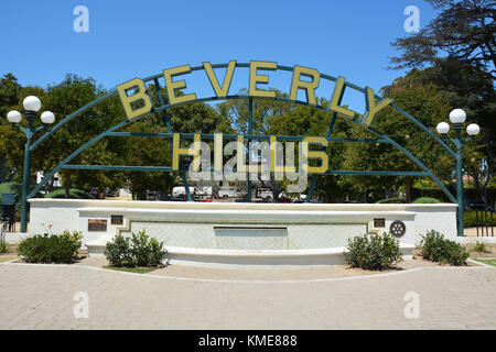 BEVERLY HILLS, CA - AUG 21: Monument for the hunter in Beverly Hills, Ca on Aug. 21, 2013. Beverly Hills is world-famous for its luxurious culture and Stock Photo