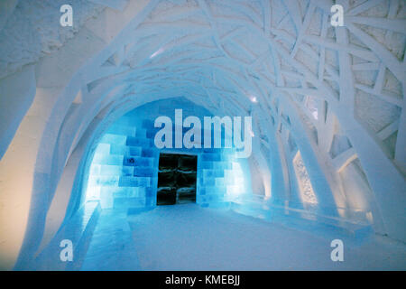 Carvings in Ice Hotel,Jukkasjarvi,Sweden Stock Photo