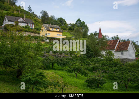 Undredal Stave Church is a stave church in Aurland Municipality in Sogn og Fjordane county, Norway. Stock Photo