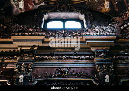 The evocative crypt of San Bernardino alle Ossa, Milan, Italy Stock Photo