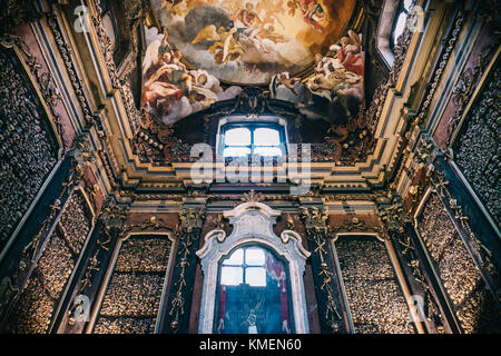 The evocative crypt of San Bernardino alle Ossa, Milan, Italy Stock Photo