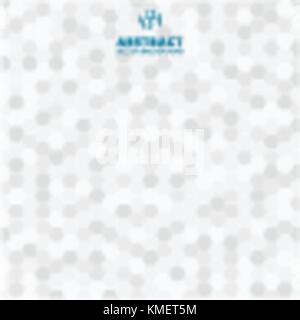 Abstract hexagon pattern white and gray color background. Vector illustration Stock Vector