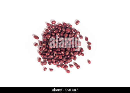 Atzuki beans isolated on white Stock Photo