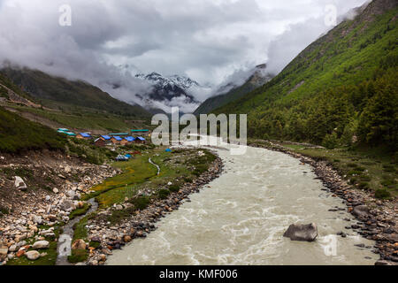 Chitkul village, Himachal Pradesh, India Stock Photo