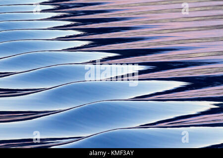Abstract pattern of repetitive ripples in sea / ocean water