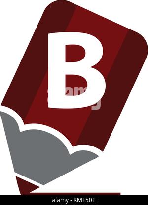 Pencil Initial B Stock Vector