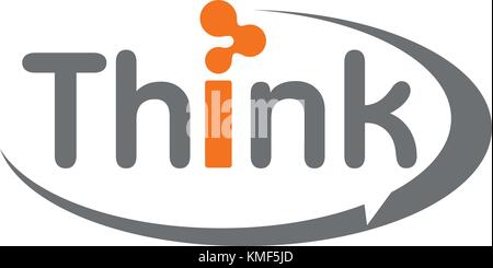 Think Communication Apps Technology Word Stock Vector