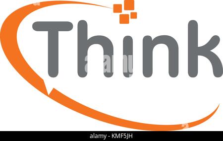 Think Communication Apps Technology Word Stock Vector