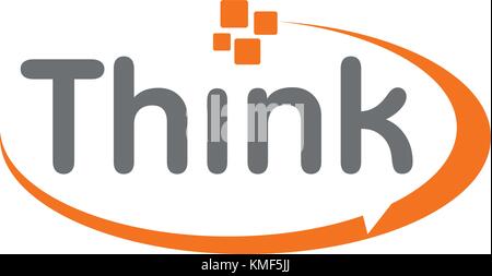 Think Communication Apps Technology Word Stock Vector