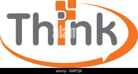 Think Communication Apps Technology Word Stock Vector