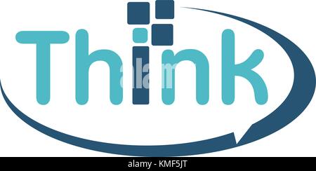 Think Communication Apps Technology Word Stock Vector
