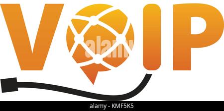 Voip Message Communication link Stock Vector