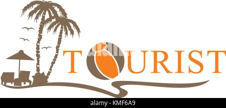 Tourist Beach Stock Vector