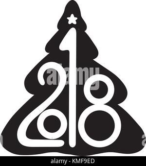 2018 new year vector on white background. Lettering for invitation, wedding and greeting card Stock Vector