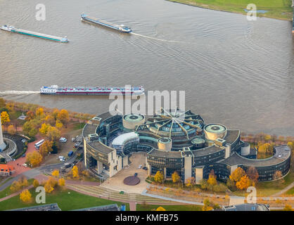 State Parliament Düsseldorf, State Parliament of North Rhine-Westphalia, next to the TV Tower on the Rhine, Media Harbour Stock Photo