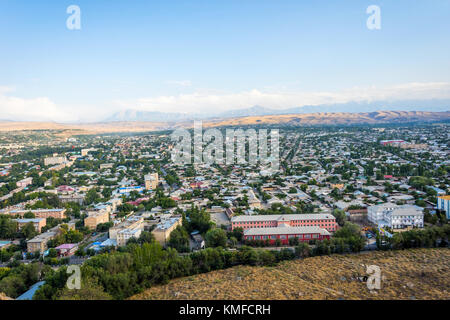 Aerial view over rooftops in Osh city, Kyrgyzstan Stock Photo