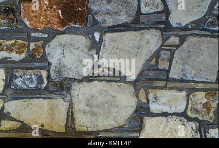 rustic shell rock Stone wall texture or background. Large resolution Stock Photo