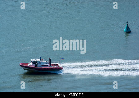 ROSTOV-ON-DON, RUSSIA - CIRCA SEPTEMBER 2017: Russian emergency situation ministry boat Stock Photo