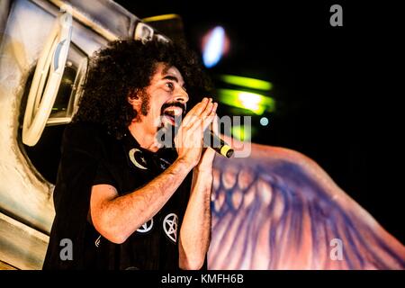 Milan, Italy. 06th Dec, 2017. Italian rapper Caparezza performs live at Mediolanum Forum. Credit: Mairo Cinquetti/Pacific Press/Alamy Live News Stock Photo