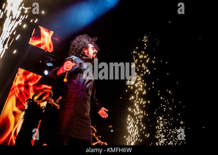 Milan, Italy. 06th Dec, 2017. Italian rapper Caparezza performs live at Mediolanum Forum. Credit: Mairo Cinquetti/Pacific Press/Alamy Live News Stock Photo