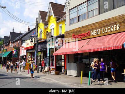 Streets of Toronto, Sanagan's Meat Locker,an old fashioned butcher shop in the heart of Kensington Market in Toronto, ON Canada Stock Photo