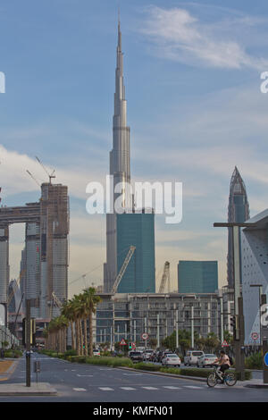 Burg Kahlifa viewed from City Walk Stock Photo