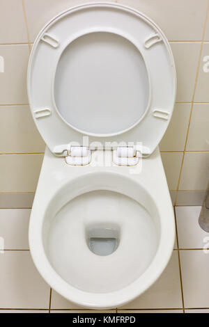 white home toilet closeup Stock Photo