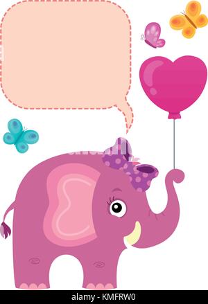 Elephant with copyspace theme 6 - eps10 vector illustration. Stock Vector