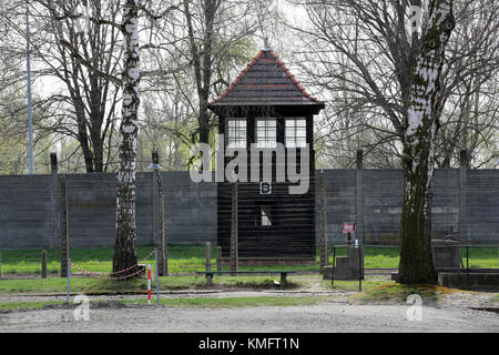 Auschwitz-Birkenau, German Nazi concentration and extermination camp in Poland. Auschwitz was a network of concentration camps built in Poland by Nazi Stock Photo