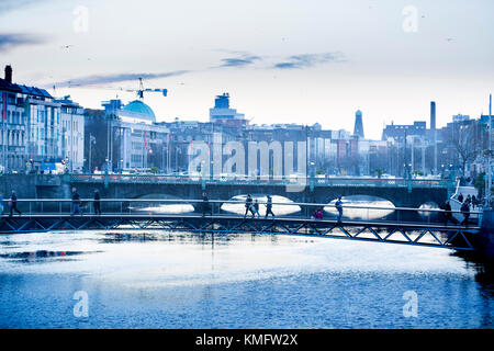 Millenium Bridge, Dublin, Ireland Stock Photo