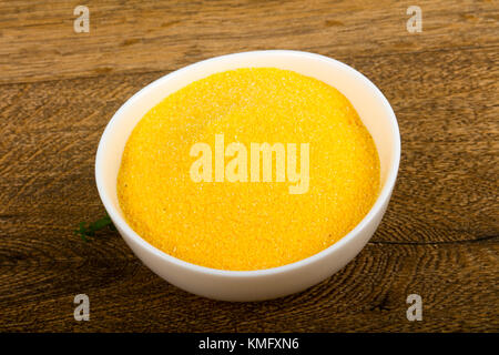 Raw polenta ready for cooking Stock Photo