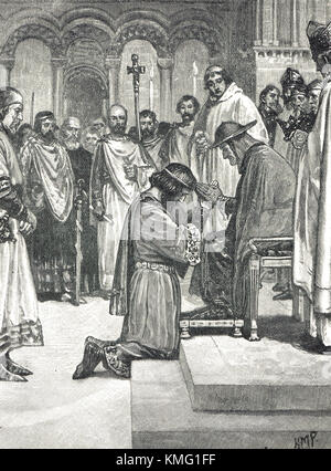 John paying homage to the legate of Pope Innocent III in 1213. John ...