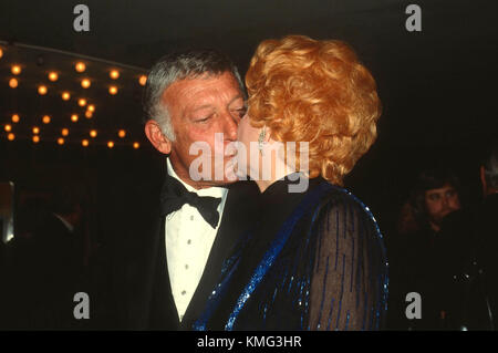 Actress Lucille Ball and husband Gary Morton attend Scott Newman Foundation event at the Century Plaza Hotel on November 19, 1982 in Los Angeles, California. Photo by Barry King/Alamy Stock Photo