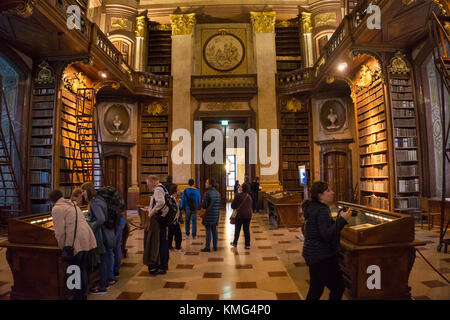 Interior of the Austrian National public Library in Vienna, Austria, Europe Stock Photo