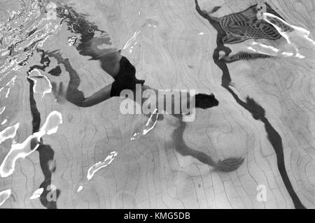 Swimming underwater indoor swimming pool 1960s UK HOMER SYKES Stock Photo