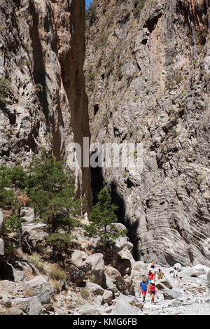 Samarias gorge, Crete island, Greece, Europe Stock Photo