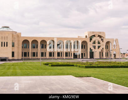 Building facade at the Mother See of Holy Etchmiadzin, seat of the Apostolic Church, in Vagharshapat Armavir, Armenia Stock Photo