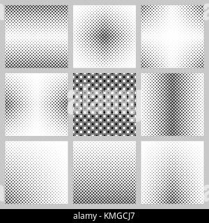 Seamless monochrome circle pattern design set Stock Vector