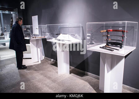 Turin, Piedmont, Italy. 7th Dec, 2017. Turin, Italy-December 7, 2017: Exhibition on Ninja and Samurai costumes at the MAO in Turin Credit: Stefano Guidi/ZUMA Wire/Alamy Live News Stock Photo