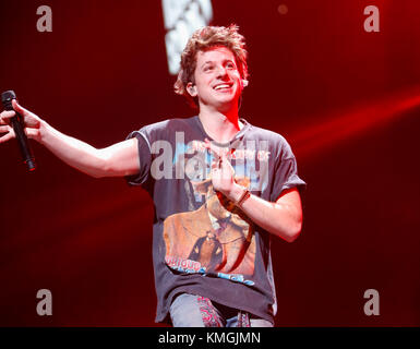 Philadelphia, USA. 06th Dec, 2017. Charlie Puth performs at the Q102 Jingle Ball 2017 at the Wells Fargo Center in Philadelphia, PA on December 6th, 2017 Credit: The Photo Access/Alamy Live News Stock Photo