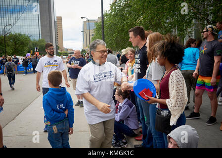 MINNEAPOLIS, MN JUNE 25: Minnesota's US Senator Al Franken walks in the ...