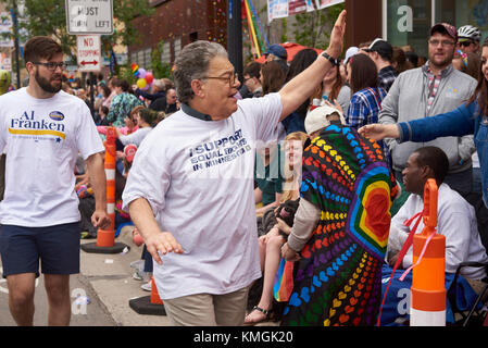 MINNEAPOLIS, MN JUNE 25: Minnesota's US Senator Al Franken walks in the ...