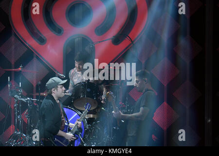 Philadelphia, USA. 06th Dec, 2017. Fall Out Boy performs onstage during the Q102's iHeartRadio Jingle Ball 2017 at the Wells Fargo Center in Philadelphia, PA, on December 6, 2017. Credit: Bastiaan Slabbers/Alamy Live News Stock Photo