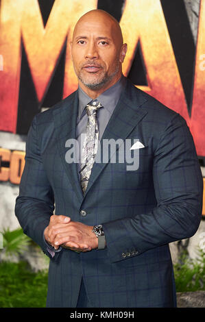 London, UK. 07th Dec, 2017. Dwayne Johnson attends the UK Premiere of Jumanji: Welcome to the jungle at the VUE Cinema West End, London. Credit: Alan D West/Alamy Live News Stock Photo