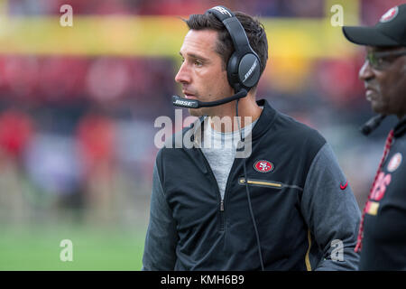 Houston, TX, USA. 10th Dec, 2017. San Francisco 49ers head coach Kyle Shanahan during the 2nd half of an NFL football game between the Houston Texans and the San Francisco 49ers at NRG Stadium in Houston, TX. The 49ers won the game 26-16.Trask Smith/CSM/Alamy Live News Stock Photo