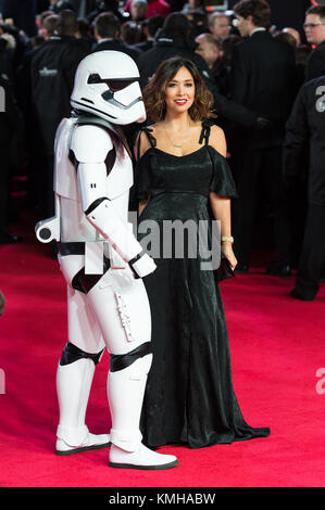 London, UK. 12th Dec, 2017. Myleene Klass arrives for the European film premiere of 'Star Wars: The Last Jedi' at the Royal Albert Hall in London. Credit: Wiktor Szymanowicz/Alamy Live News Stock Photo