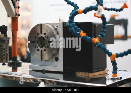 Machinery industry - lathe machine at factory Stock Photo