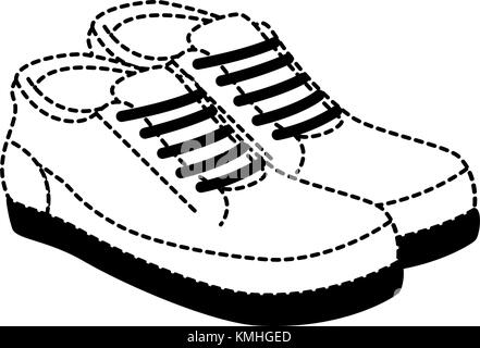 tennis shoes pair icon vector illustration design Stock Vector Art
