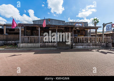 Bottle Cap Alley next to Two Bars, in College Station Texas Stock Photo